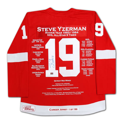 Steve Yzerman Career Jersey #1 of 199