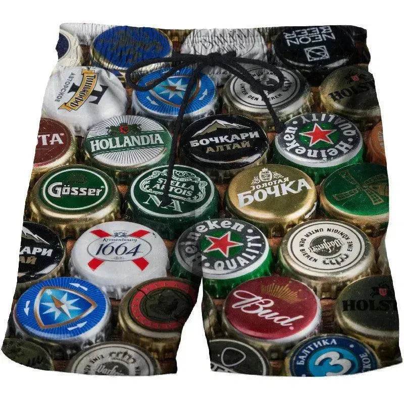 Casual Shorts With Printed Pockets On Both Sides