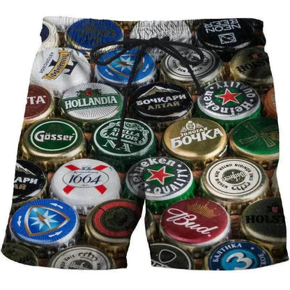 Casual Shorts With Printed Pockets On Both Sides