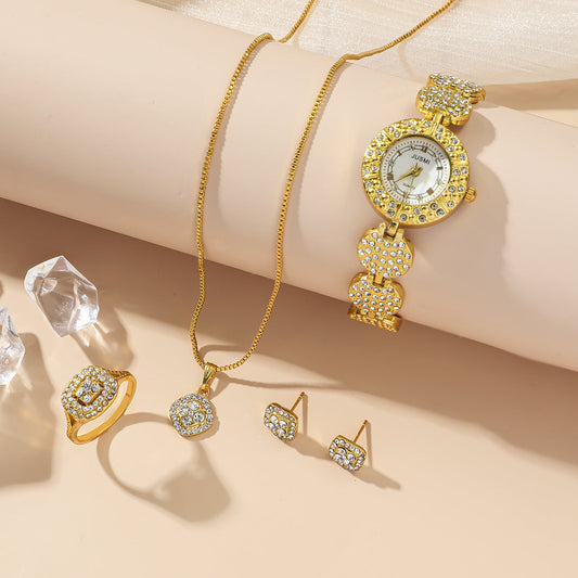 Ensemble de montre-bracelet de luxe en diamant pour femmes