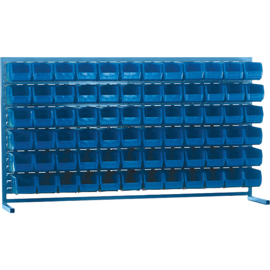 Étagère à lames avec bacs, 72 bacs, 183 cm (L) x 38 cm (P) x 102 cm (H)