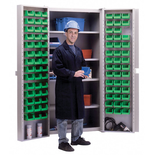Deep-Door Combination Cabinet, 38" W x 24" D x 72" H, 4 Shelves