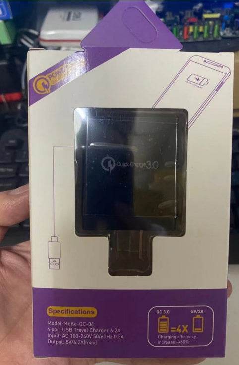 Smart 4 ports USB fast Charger US European British Standard