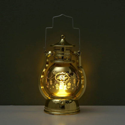 Ramadan Aïd Moubarak Lanterne LED Décoration de fête Cadeaux pour enfants Lanterne sculptée au laser du Moyen-Orient