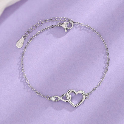 Bracelet cœur Bijoux de mode Bracelet amour polyvalent Cadeau pour petite amie Saint-Valentin
