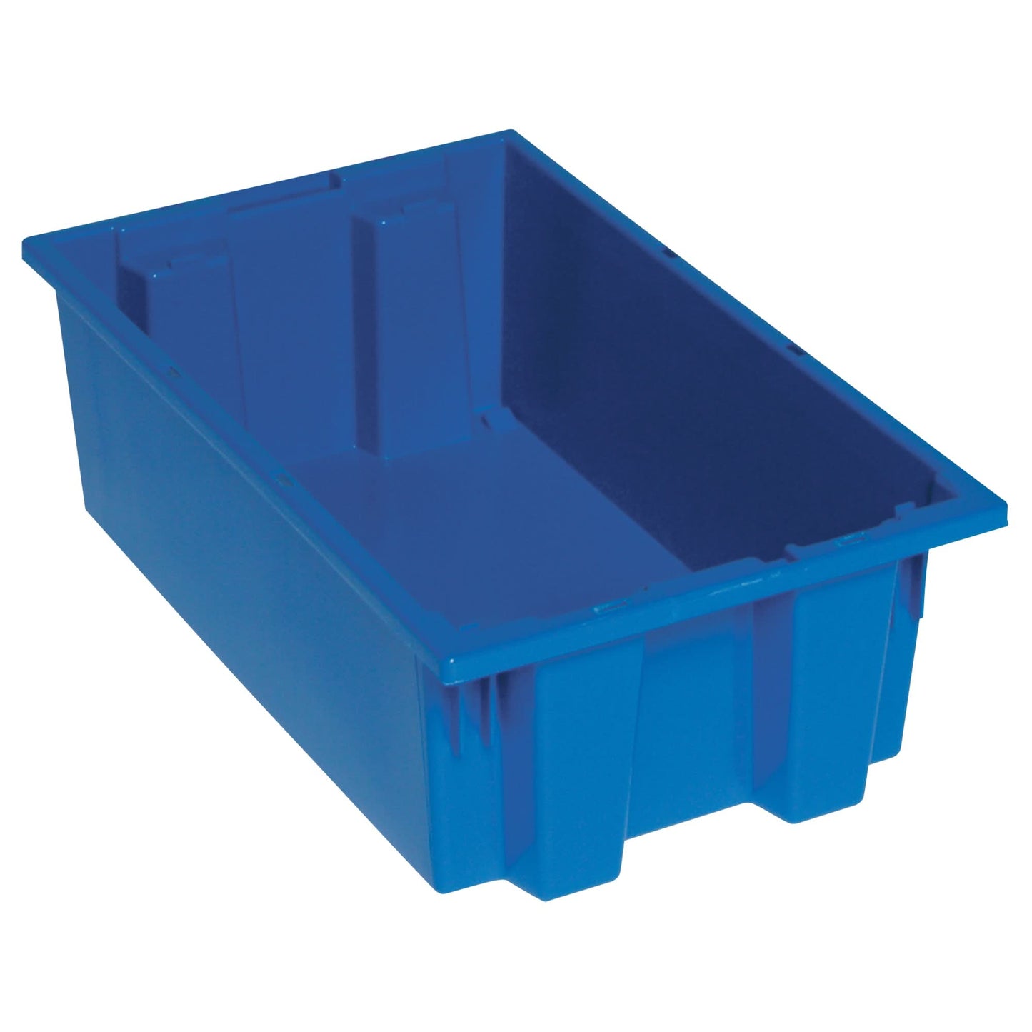 Stack & Nest Totes, 6" x 18" x 11", Blue