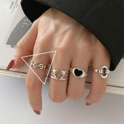 Heart Dollar Smiling Face Ring
