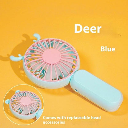 Small Handheld Fan Desktop Cartoon Mini Electric Usb Student Portable Gift
