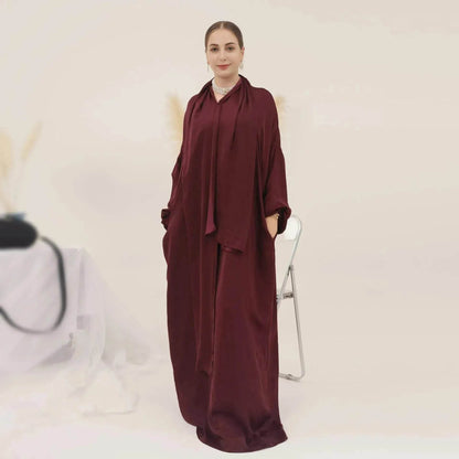 New ArabMiddle East Dubai Turkey Abaya dress Simple Plain Abaya 2025