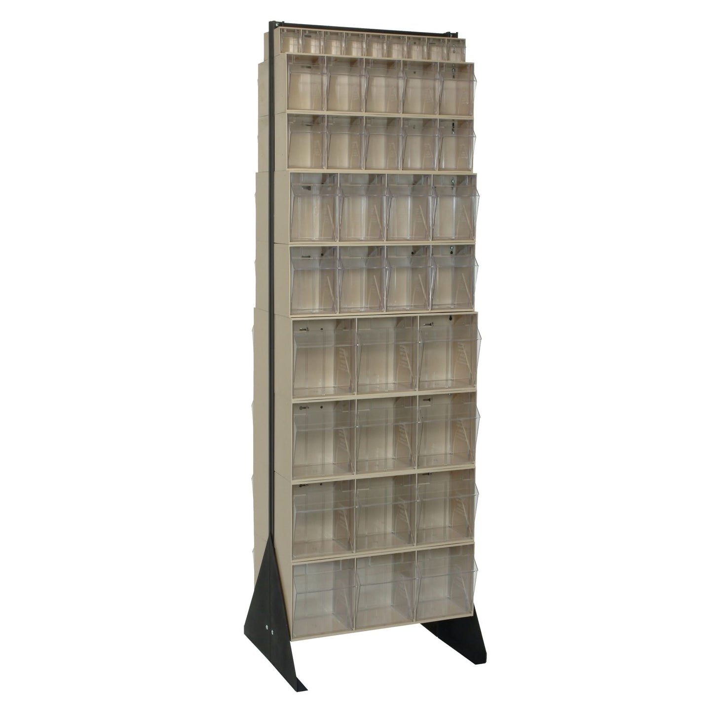 Tip-Out Bins Stand, 23-5/8" W x 16" D x 75" H, 72 Drawers