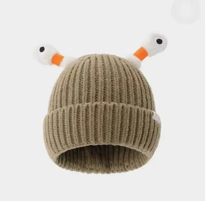 New Cute Luminous Fall Winter Warm Ear Protection Wool Cartoon All-matching Knitted Beanie Hat