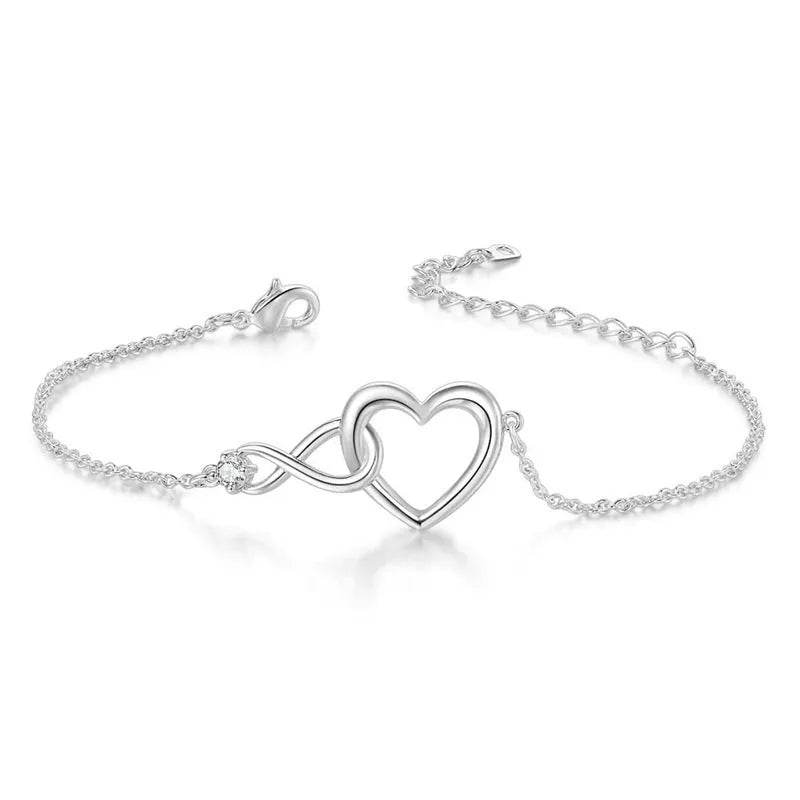 Bracelet cœur Bijoux de mode Bracelet amour polyvalent Cadeau pour petite amie Saint-Valentin