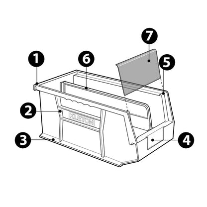 Stack & Hang Bin, 8-1/4" W x 7" H x 10-3/4" D, Yellow