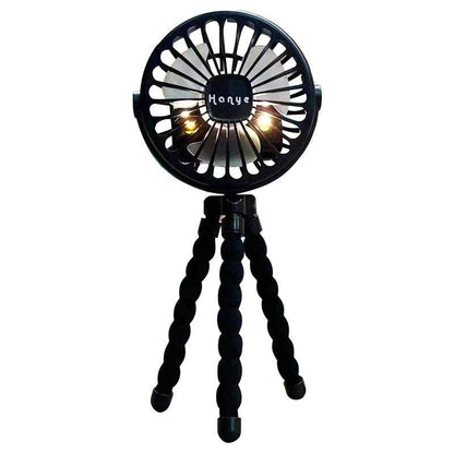 USB Powered summer heat Handheld fan with stand and Night light