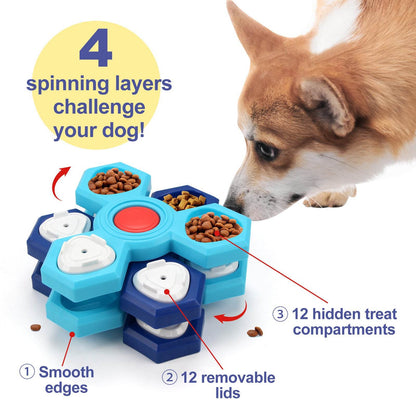 4 Layers Slow Feeder Dog bowl Puzzle feeder toy