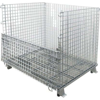 Collapsible Wire Container, 40" W x 48" D x 42" H, 4000 lbs. Capacity