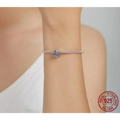 Pendentif Initiales en argent sterling 925 ajouré vintage