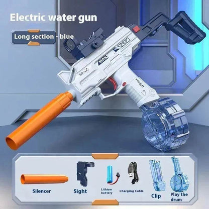 Children Automatic UZI Electric Backpack Water Submachine Gun Fights Summer Toy Water Guns Outdoor Beach Swimming Pool Toys