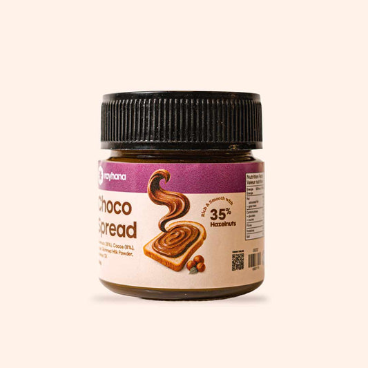 Pâte à tartiner chocolat noisette Rayhana – 35% de noisettes Entièrement naturelle