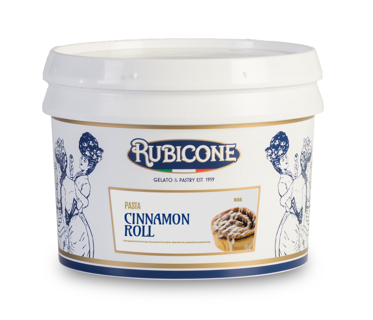 Pâte à brioche à la cannelle - Pâtes à glaces artisanales - Seau de 3 kg - Rubicone Canada - Expédition gratuite au Canada pour les commandes de plus de 199 CAD