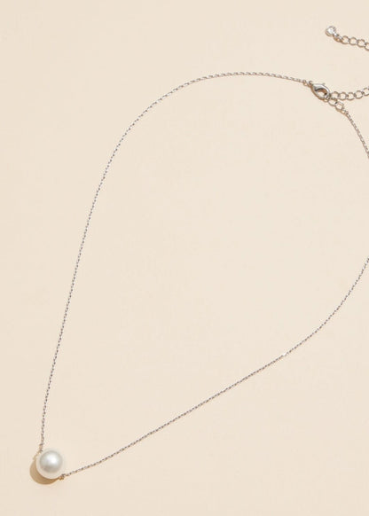 Classic Pearl Charm Necklace