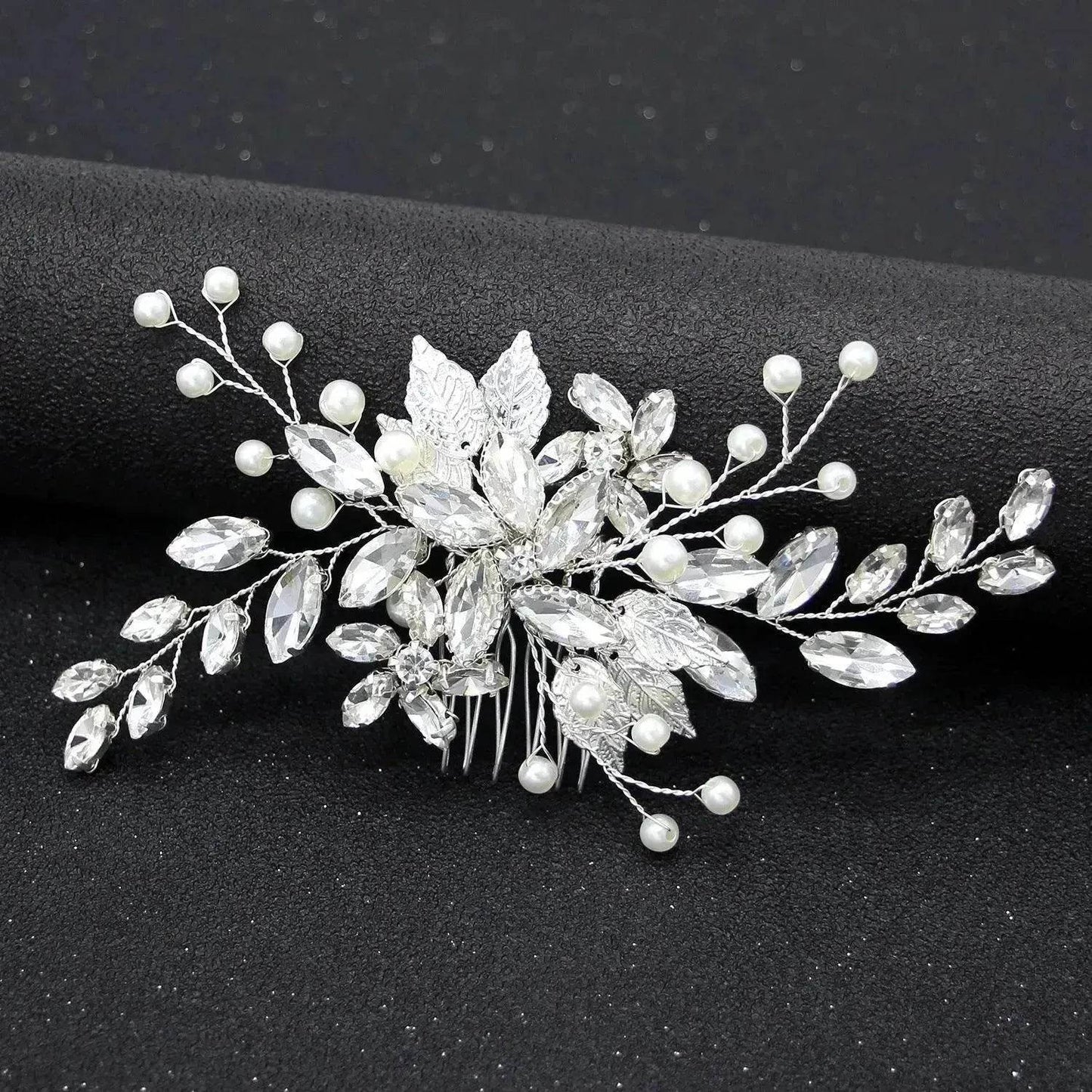 Accessoires de cheveux de mariée en cristal pour femmes élégantes, vigne de cheveux de mariée, pince à cheveux de mariée, coiffe de mariage, pièce de cheveux de mariage, pièces de cheveux de mariée
