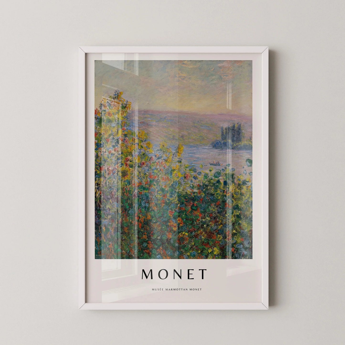 Impression sur giclée Monet Jardins Fleuris : Art impressionniste de qualité musée