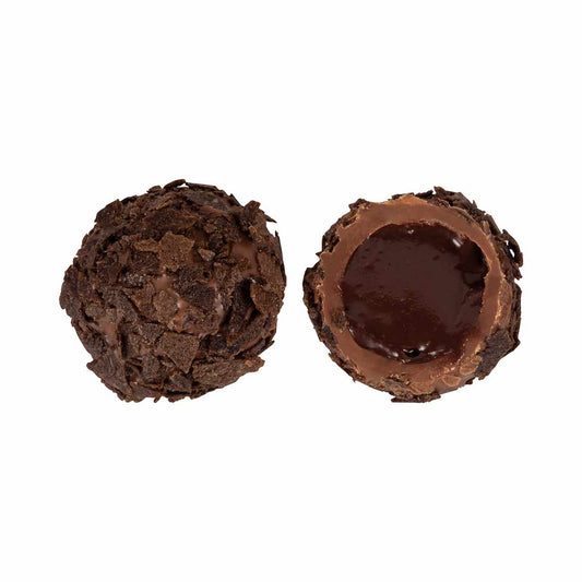 Truffes au chocolat enrobées de grué de cacao
