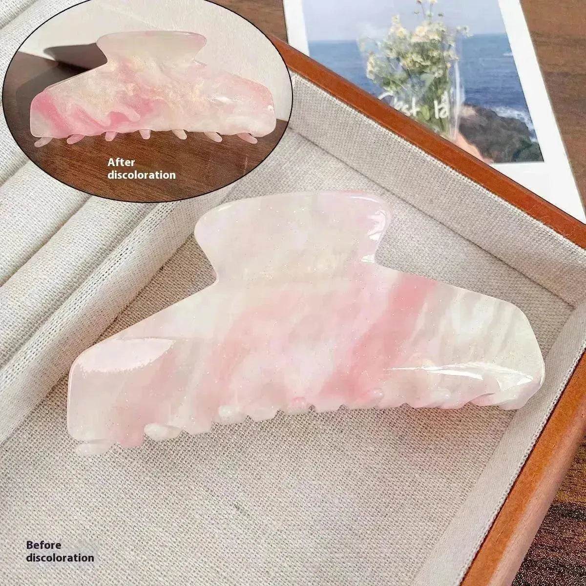 Color Changing In The Sun Exquisite High-grade Acetate Shark Clip Updo Hair Claw Hair Extension  Clip  For Women