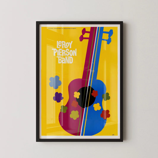Colorful Vintage Jazz Poster - Leroy Pierson (USIA/Music) | Available handframed or unframed