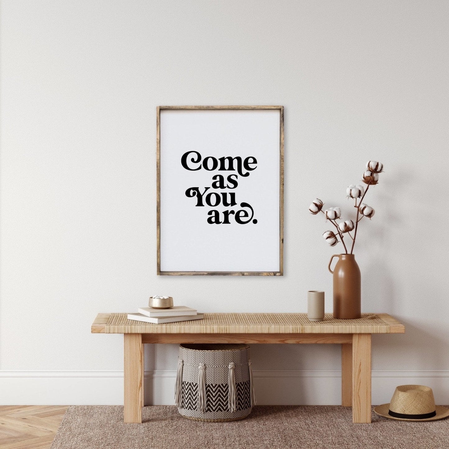 Come As You Are Wood Sign