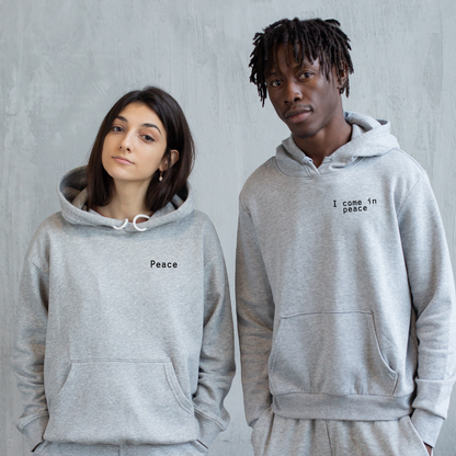Hoodie "I Come In Peace" brodé