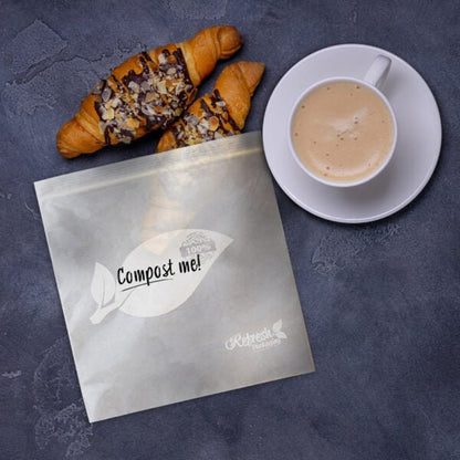Compostable Zip-Top Bags - Medium - (20 Bags 18x19cm)