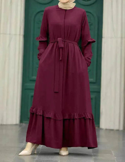 Conservative Hijab Abaya Dress for Arab Dubai Turkey Middle Eastern Women