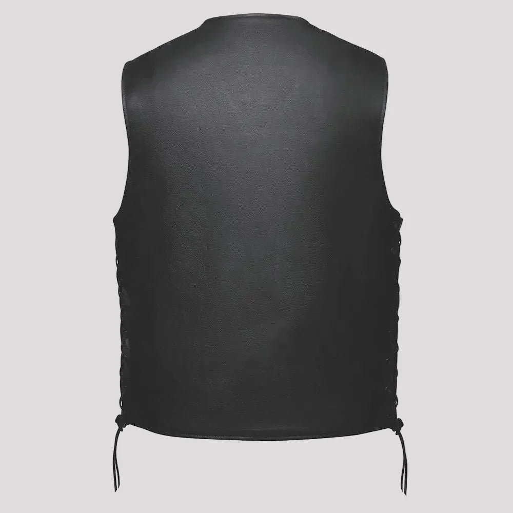 Gilet de moto Unik International à lacets sur les côtés pour hommes