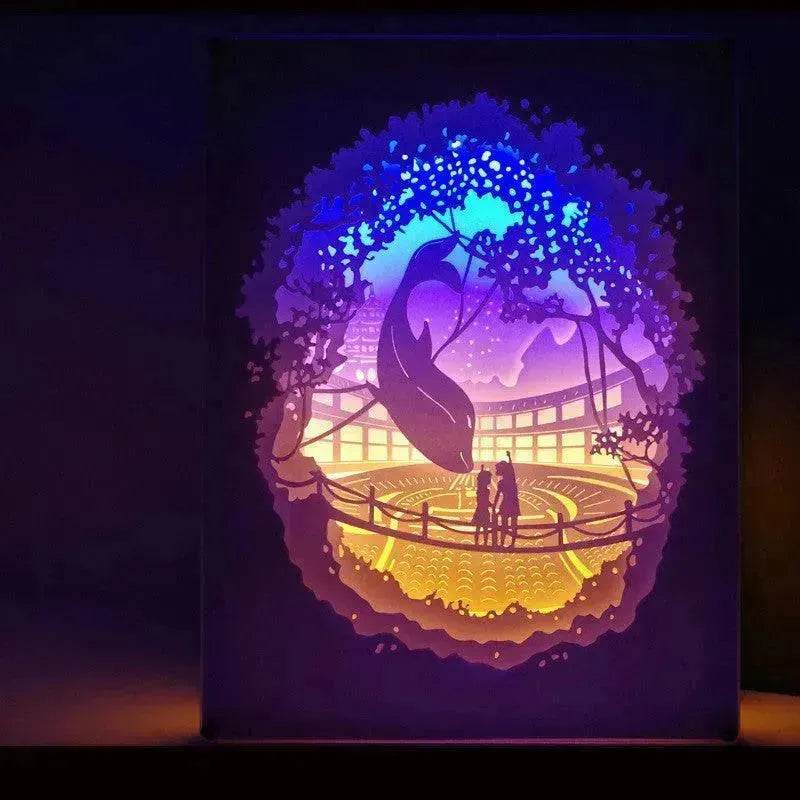 Creative 3D Hollow Paper-cut Light And Shadow  Carving Lamp