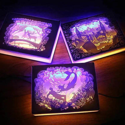 Creative 3D Hollow Paper-cut Light And Shadow  Carving Lamp