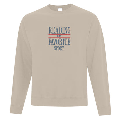 Crewneck "Reading is my favorite sport" brodé