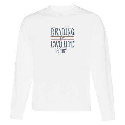 Crewneck "Reading is my favorite sport" brodé