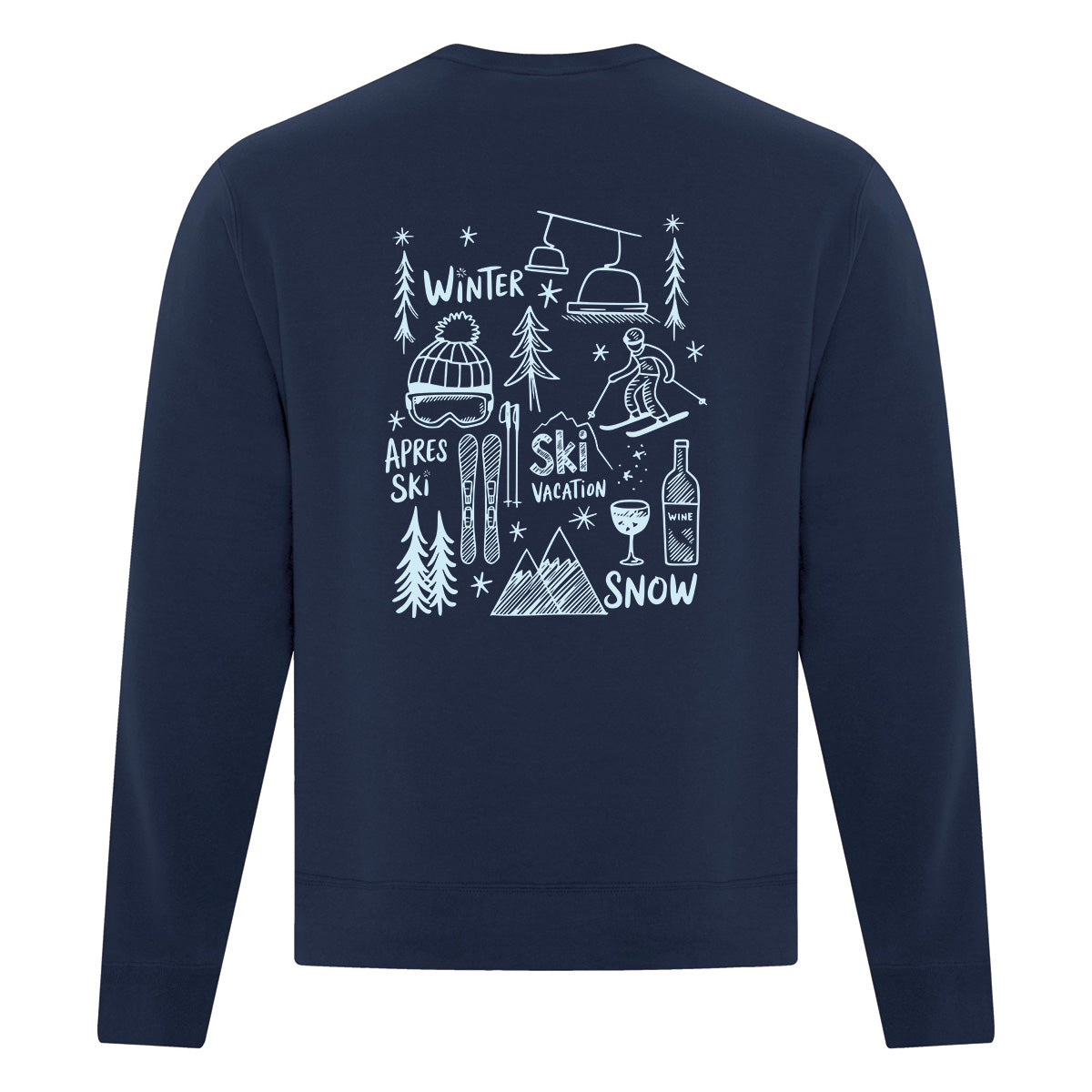 Crewneck Ski Doodles imprimé