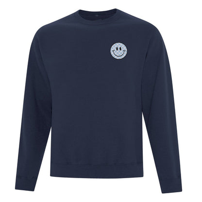 Sweat ras du cou Smiley brodé
