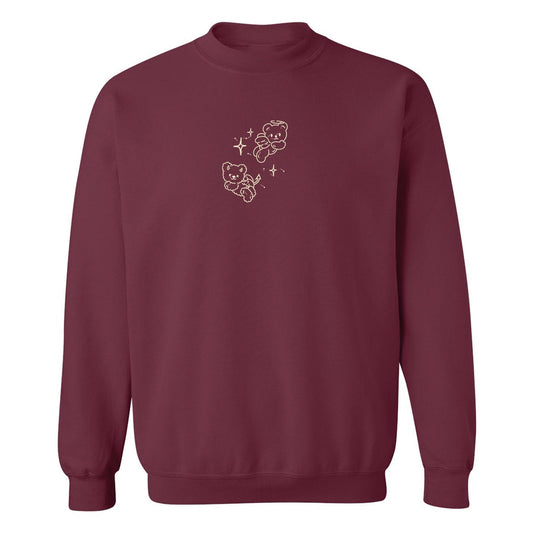 Pull ras du cou brodé Twinkle Teddy