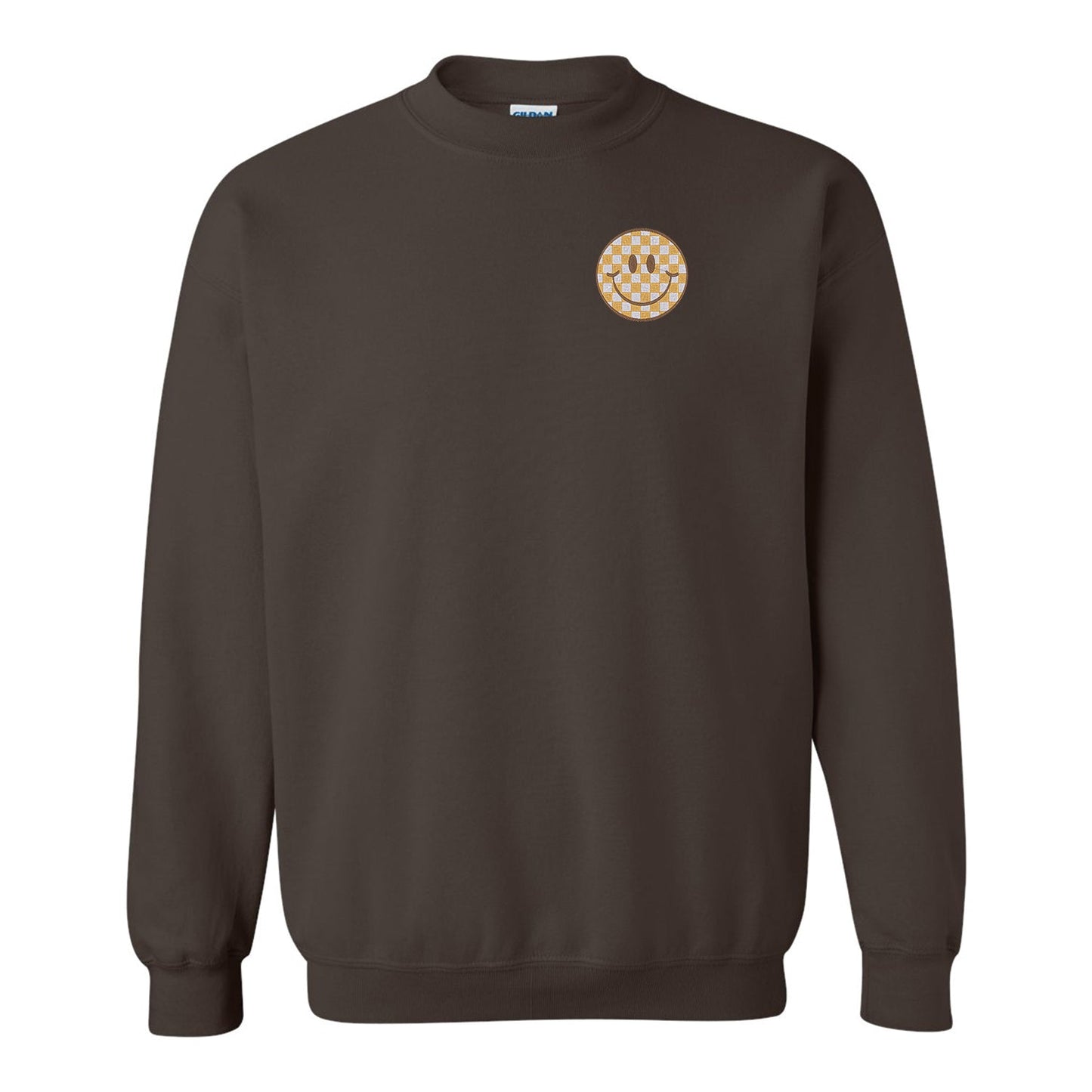 Sweat ras du cou Smiley brodé