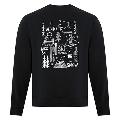 Crewneck Ski Doodles imprimé