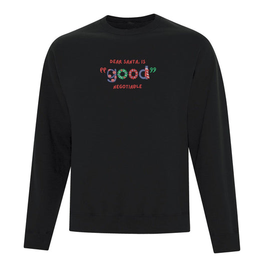 Sweat ras-du-cou brodé « Cher Père Noël… »