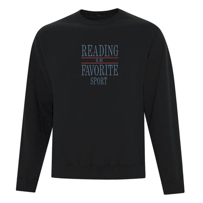 Crewneck "Reading is my favorite sport" brodé