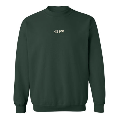Crewneck "His Boo" brodé