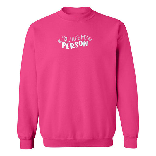 T-shirt col rond brodé « You Are My Person »