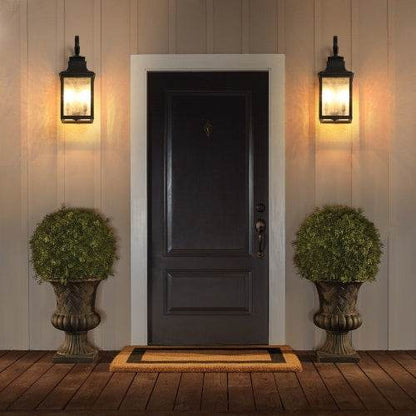 Large Outdoor Glass Wall Light Supports Many Types Of Bulbs -2 Packs