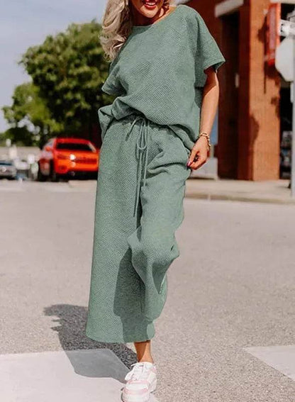 Coord fashion spring and summer 2 piece pant set women